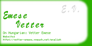 emese vetter business card